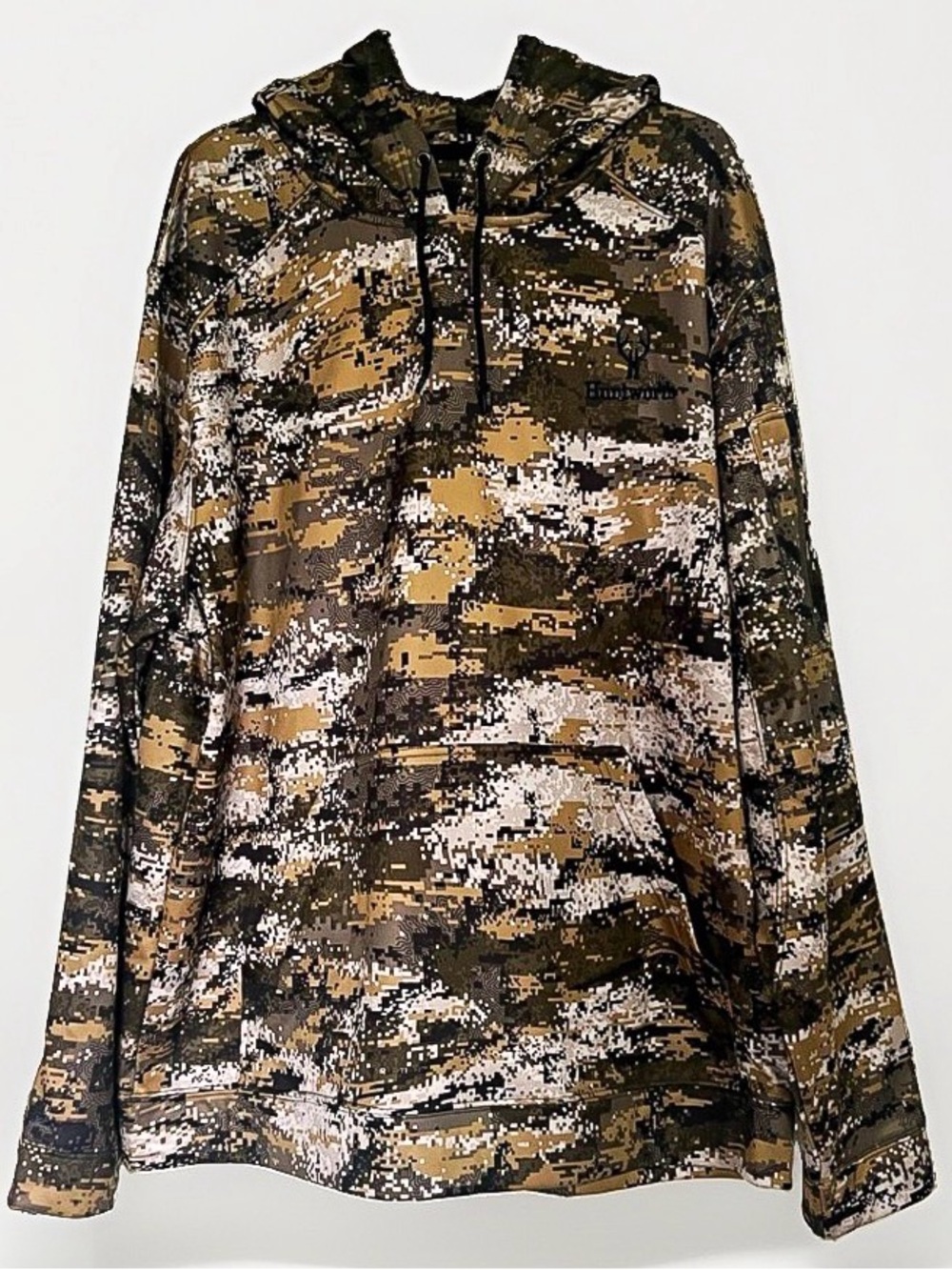 Huntworth Harrison Camo Pullover Hoodie 2XL Unisex Polyester Long Sleeve